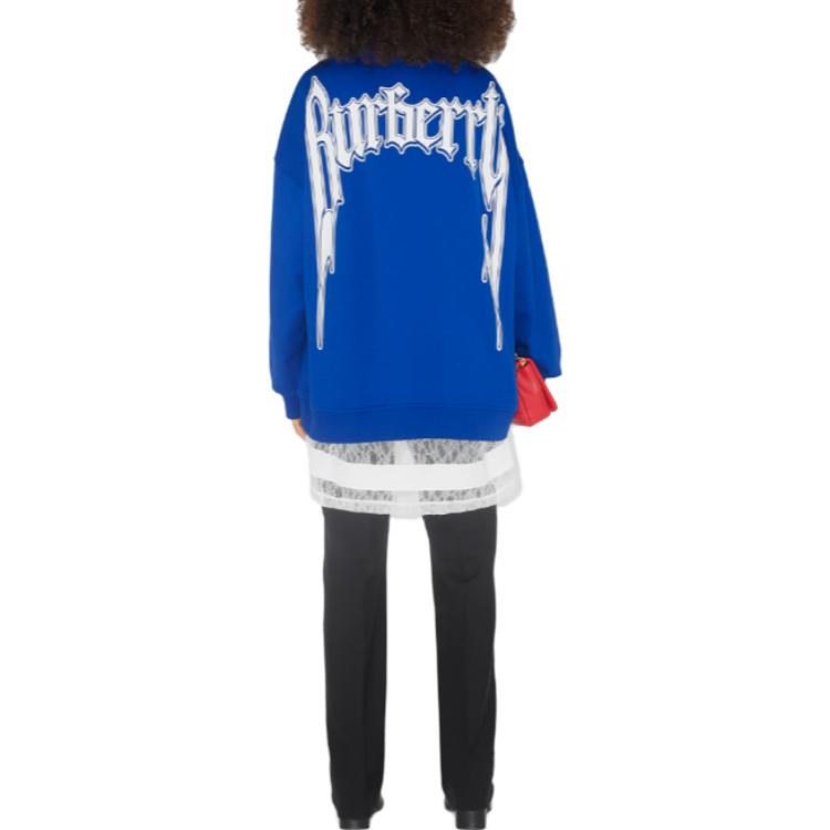 Shop 博柏利 SS23 字母印花男女同款休闲卫衣 深海军蓝色. 80696131