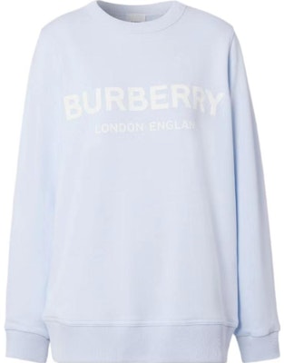Burberry SS23 Light Blue Letter Logo Crewneck Long Sleeve Sweatshirt Mens. 8038548 Order Burberry SS23 Light Blue Letter Logo Crewneck Long Sleeve Sweatshirt Mens. 8038548