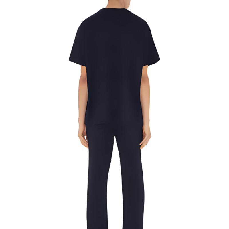 Burberry SS23 Logo Applique Navy Blue Crewneck Short Sleeve T-Shirt for Men. 80688011 圖 5