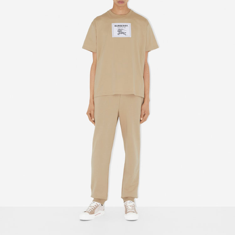 Burberry SS23 Logo Patch Crewneck Pullover T-Shirt Men’s Khaki. 80685001 圖 4