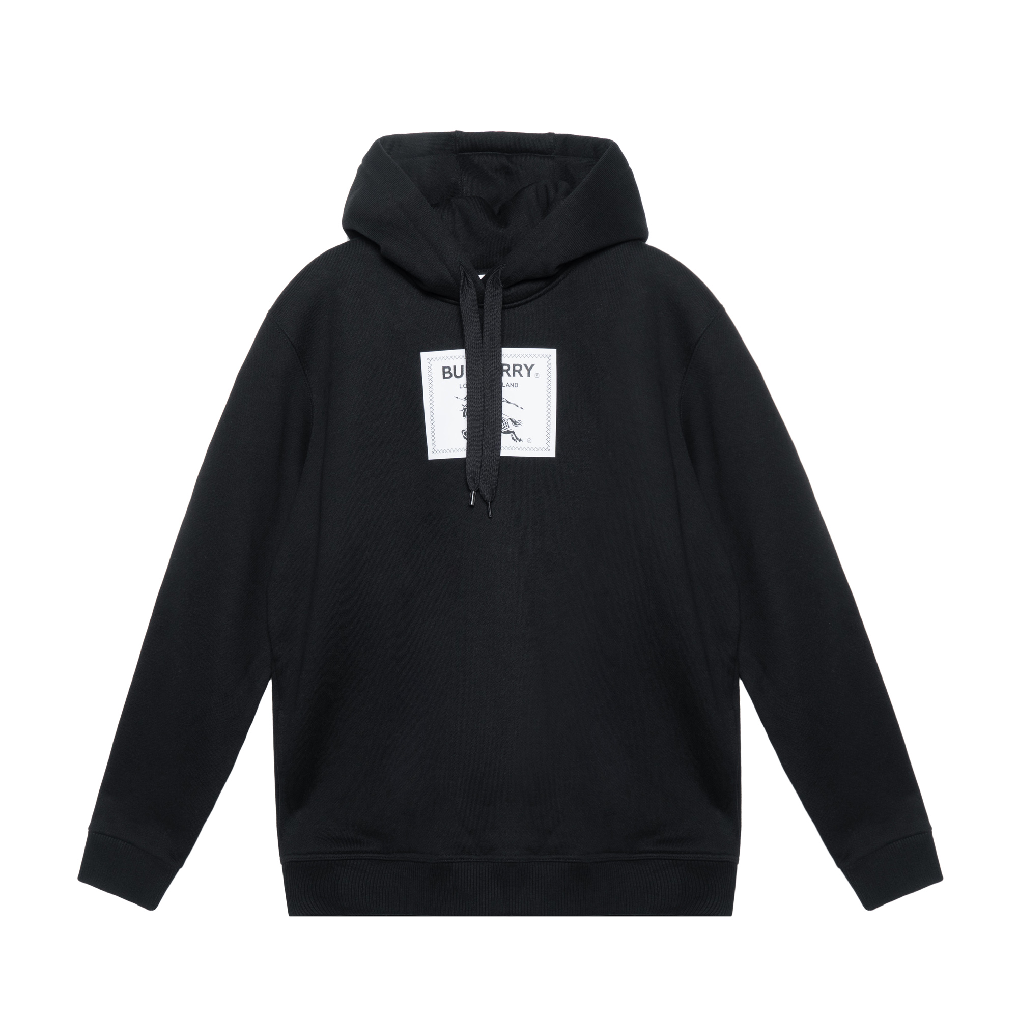 Buy Burberry SS23 Logo Patch Pullover Hoodie Black -  Fashion. 80651881