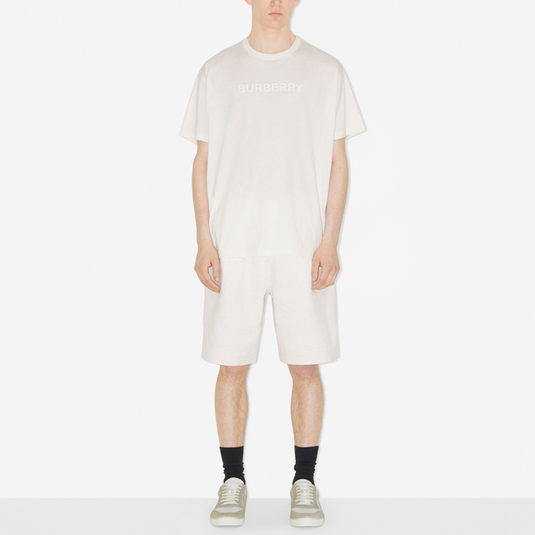 Burberry SS23 Logo Print Casual Straight Shorts White/Grey for Men. 80706521 圖 3