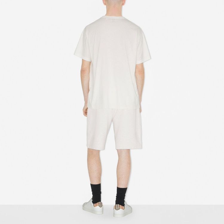 Burberry SS23 Logo Print Casual Straight Shorts White/Grey for Men. 80706521 圖 4