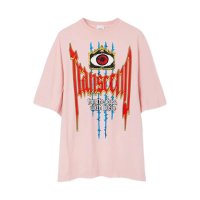 Burberry SS23 Logo Print Crewneck Pink Short Sleeve T-Shirt. 80701451