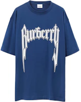 Order Burberry SS23 Logo Print Crewneck T-Shirt Navy Blue - Fashion Casual Tee 80701361