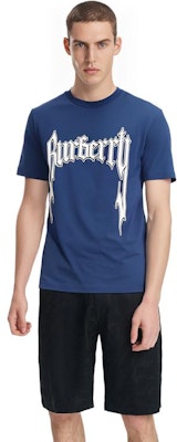 Burberry SS23 Logo Print Crewneck T-Shirt Navy Blue - Fashion Casual Tee 80701361 Cheap Burberry SS23 Logo Print Crewneck T-Shirt Navy Blue - Fashion Casual Tee 80701361