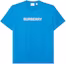 Buy 버버리 SS23 로고 프린트 루즈핏 티셔츠 남성용 바이브런트 블루. 80653951