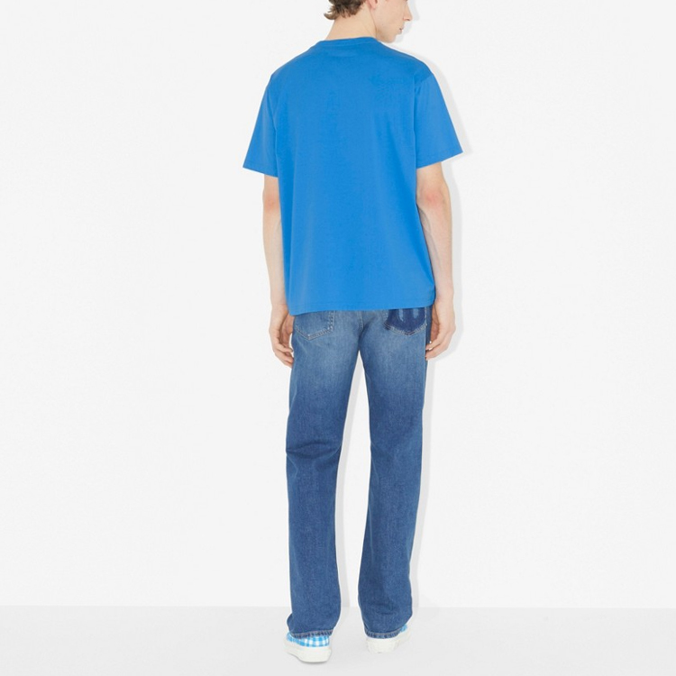 Shop バーバリー SS23 ロゴプリント ルーズフィット Tシャツ メンズ ビブラントブルー. 80653951