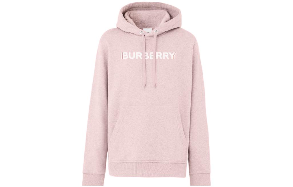 Burberry SS23 Logo Print Pink Hoodie Unisex. 8066904