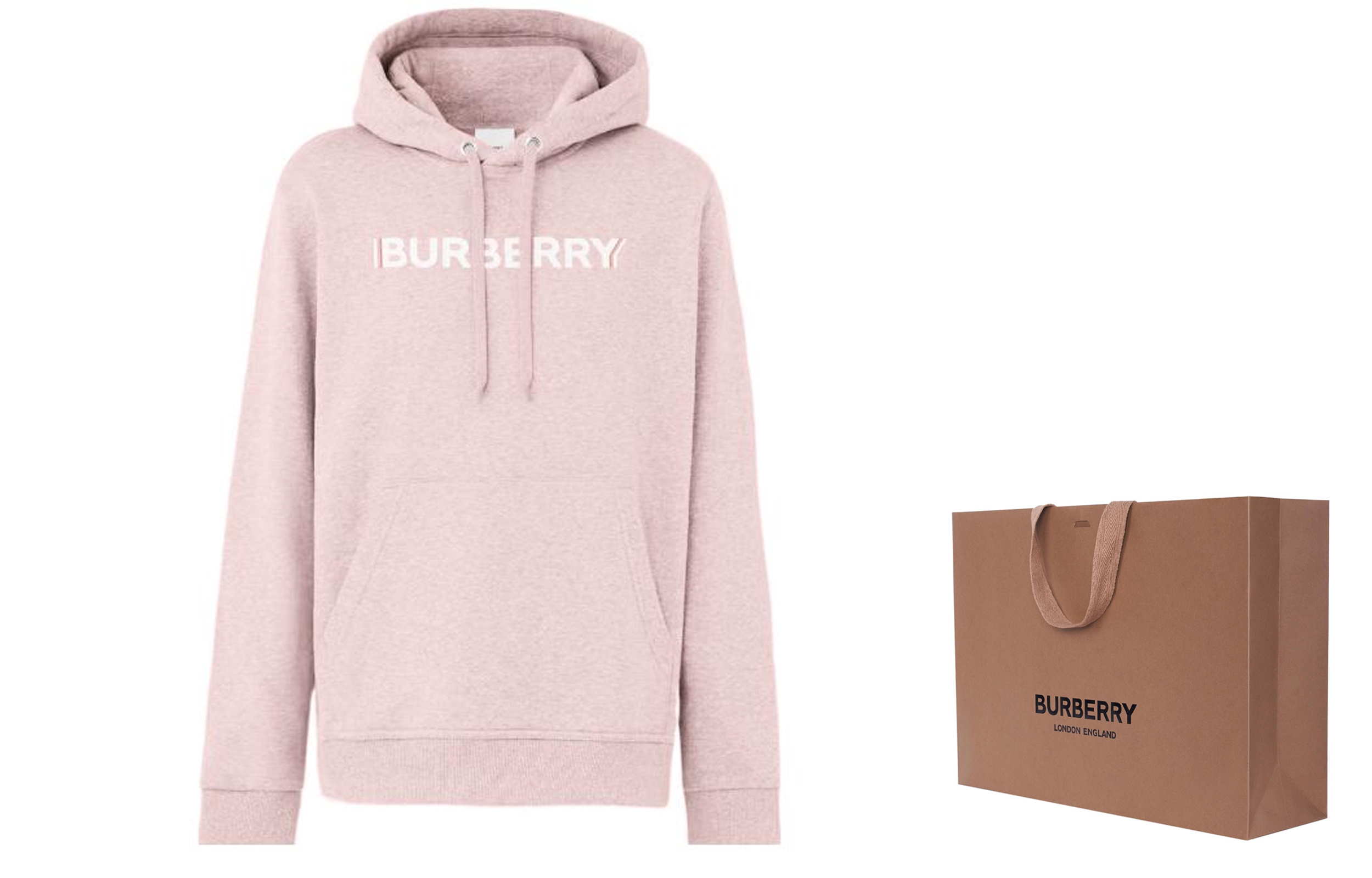 Lookbook 博柏利 SS23 粉色Logo印花连帽衫 男女同款。 8066904