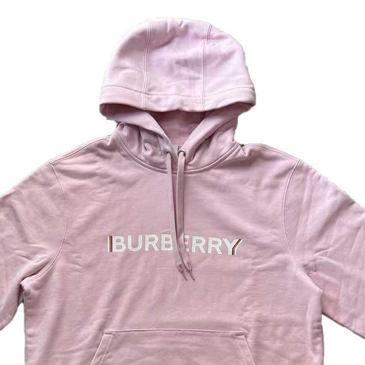 Shop 博柏利 SS23 粉色Logo印花连帽衫 男女同款。 8066904