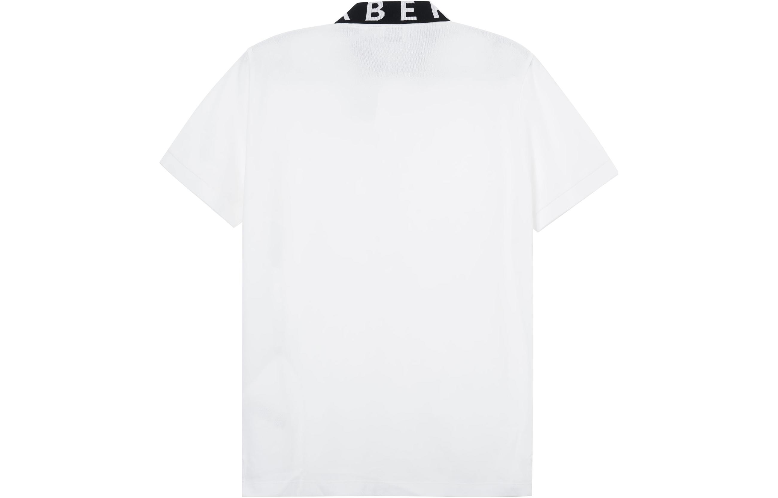 Lookbook Burberry SS23 Logo Print Short Sleeve Polo Shirt  White. 80675371
