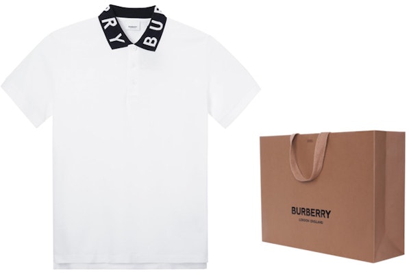 Burberry SS23 Logo Print Short Sleeve Polo Shirt White. 80675371 Cheap Burberry SS23 Logo Print Short Sleeve Polo Shirt White. 80675371