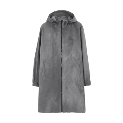 Burberry SS23 Logo Print Zip-Up Hoodie Jacket Grey . 80715661