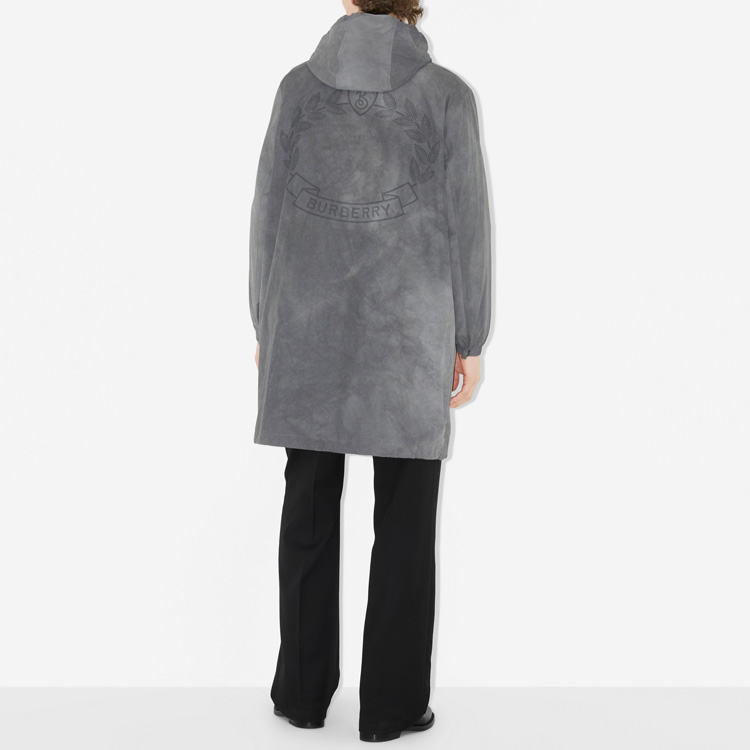 Burberry SS23 Logo Print Zip-Up Hoodie Jacket Grey . 80715661 圖 4