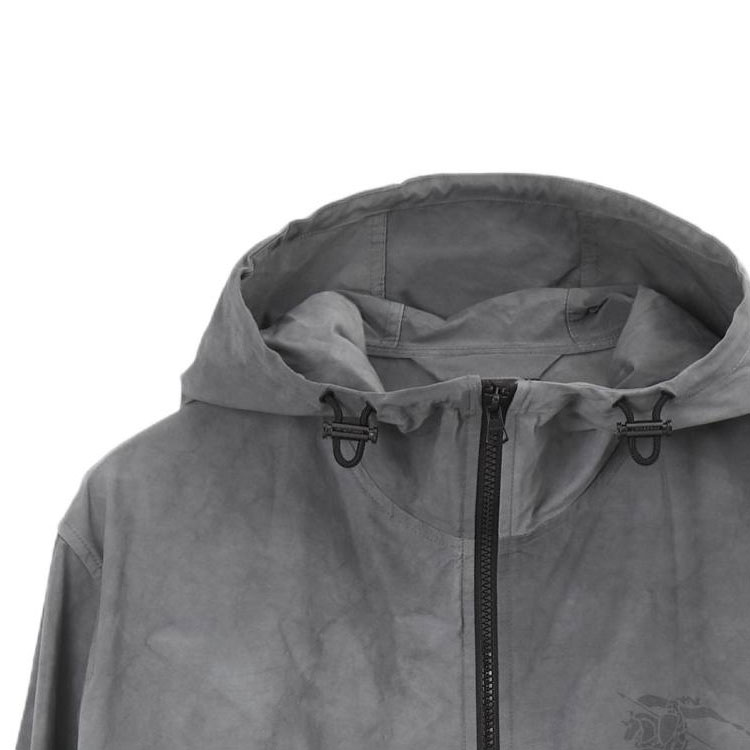 Burberry SS23 Logo Print Zip-Up Hoodie Jacket Grey . 80715661 圖 6