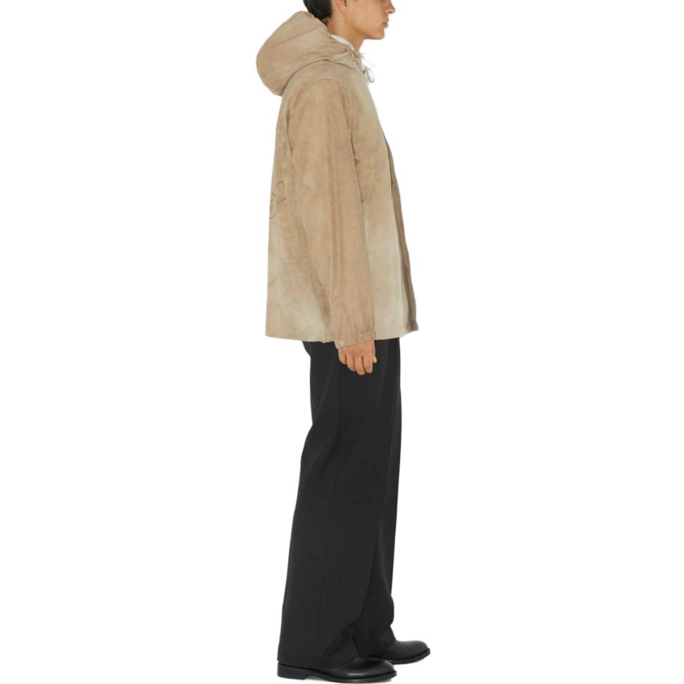 Burberry SS23 Loose Fit Zip-Up Hoodie Jacket  - Tan Brown 80716051 圖 4