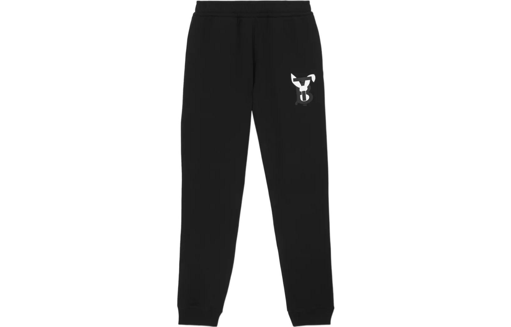 Order Burberry SS23 Pantalones Jogger Año Nuevo Lunar Conejo Negros. 80635601