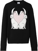 Burberry SS23 Lunar New Year Rabbit Knit Black Crewneck Sweater. 80640751 Burberry SS23 Lunar New Year Rabbit Knit Black Crewneck Sweater. 80640751