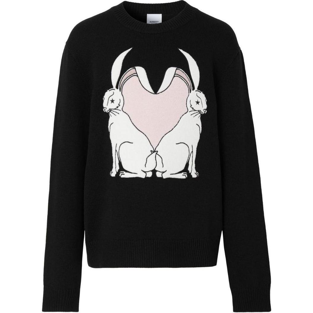 Order Burberry 兔年黑色針織圓領毛衣 SS23 春夏系列 80640751