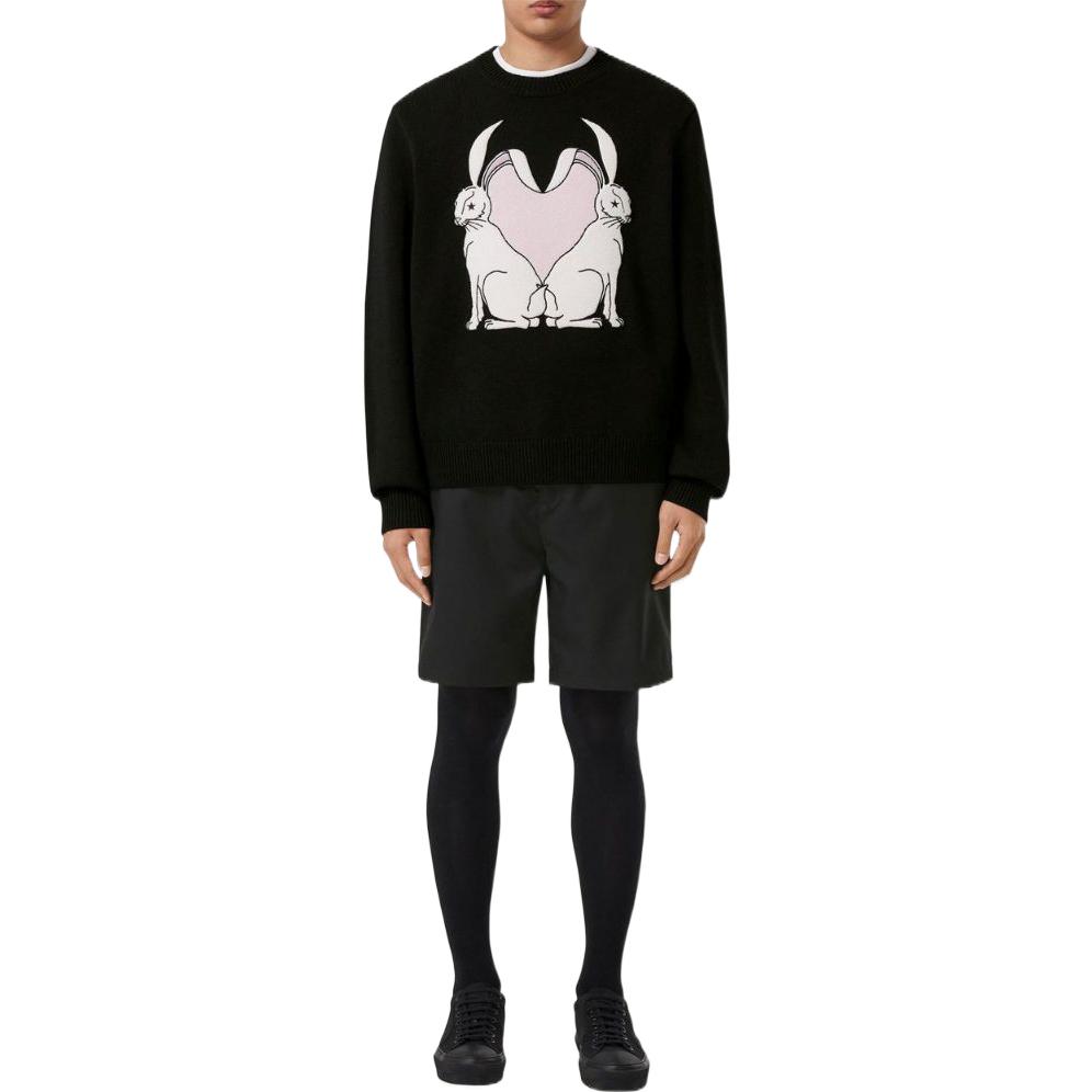 Lookbook Burberry 兔年黑色針織圓領毛衣 SS23 春夏系列 80640751