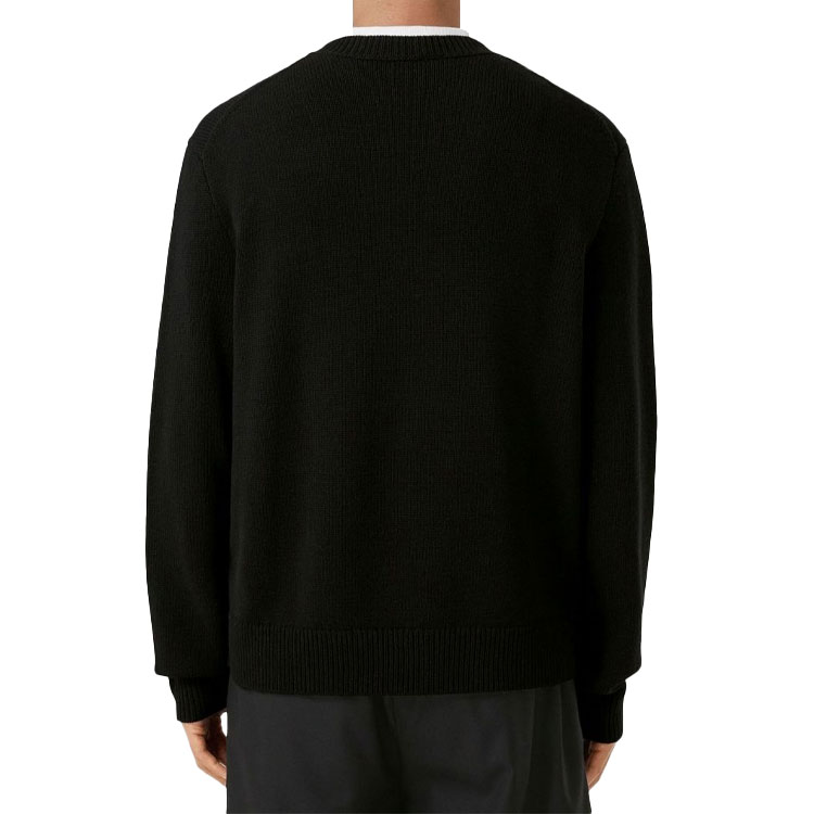 Shop Burberry 兔年黑色針織圓領毛衣 SS23 春夏系列 80640751