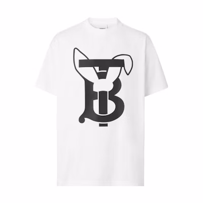 Burberry SS23 Lunar New Year Rabbit Logo Graphic T-Shirt White (). 80635231