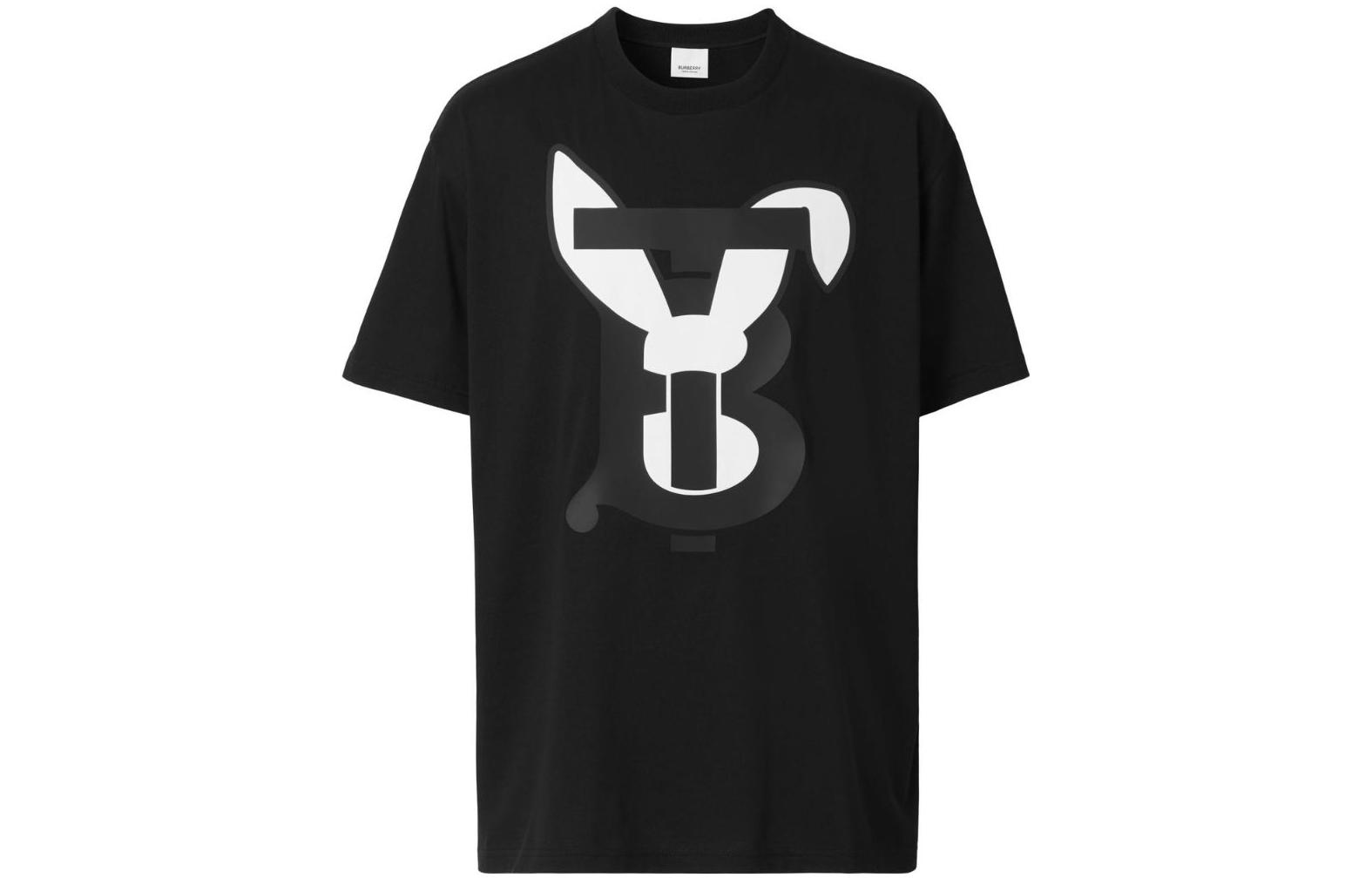 Burberry SS23 Lunar New Year Rabbit Logo Print Tee Black -  Casual T-Shirt 80635071 圖 2