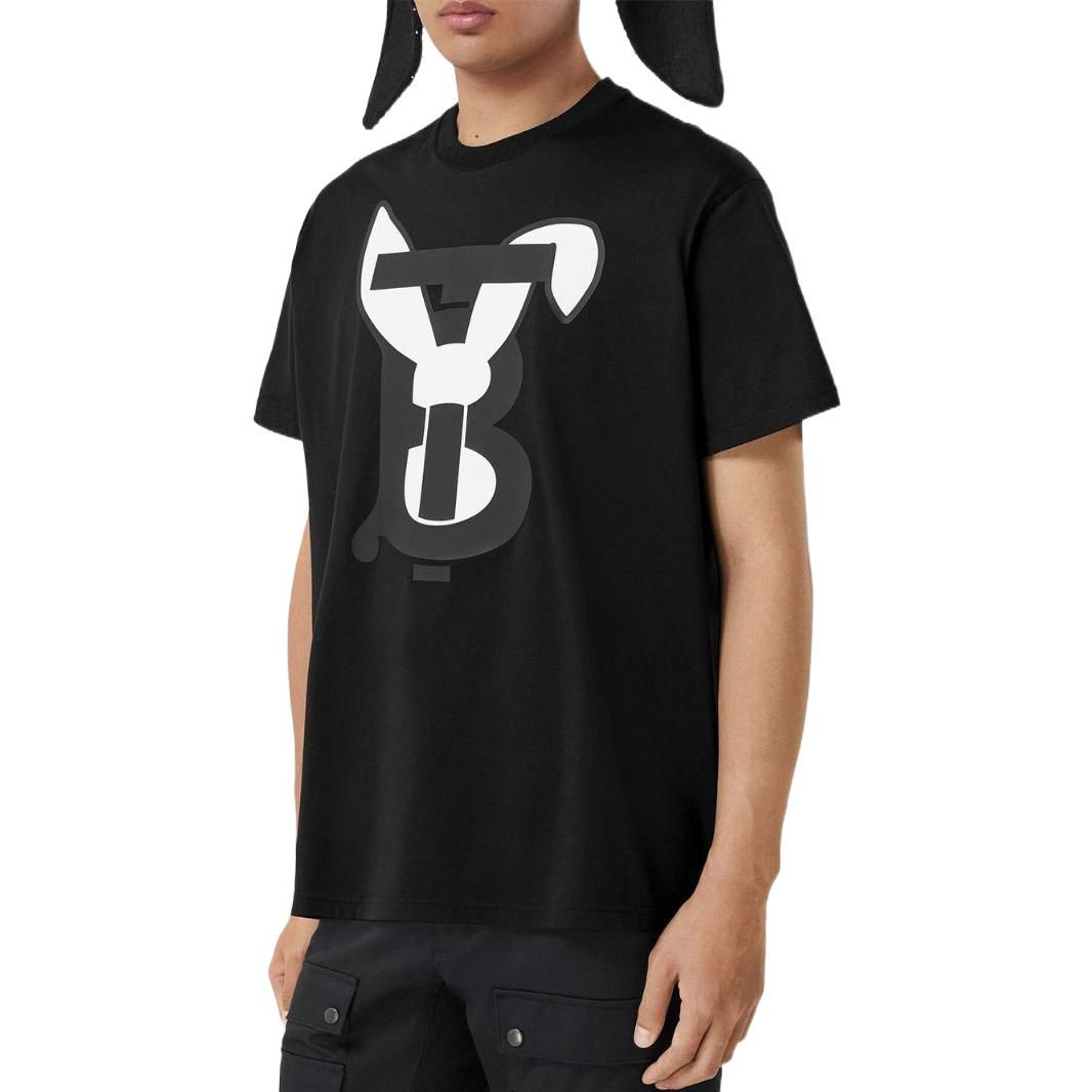 Burberry SS23 Lunar New Year Rabbit Logo Print Tee Black -  Casual T-Shirt 80635071 圖 5