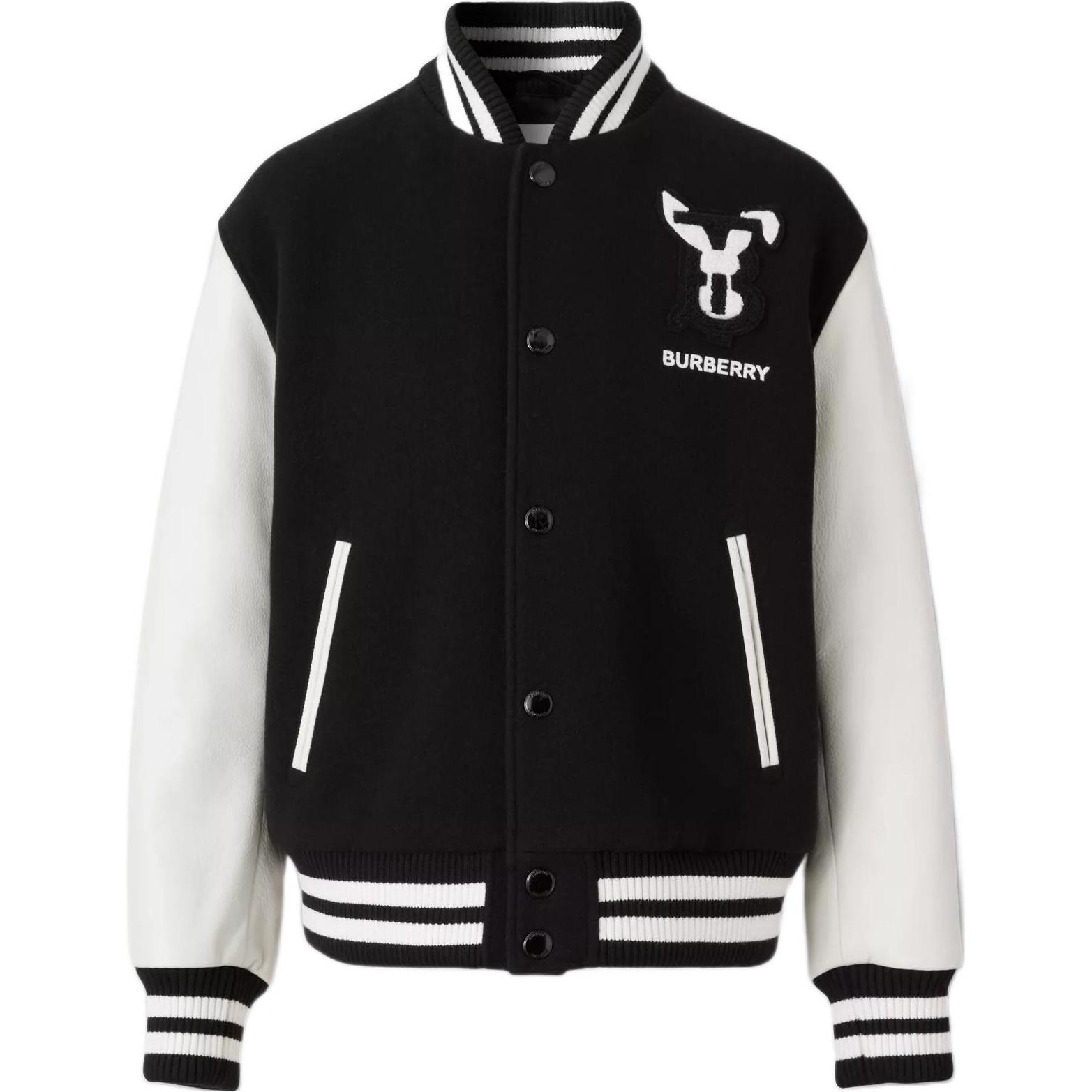 Burberry SS23 Lunar New Year Rabbit Patch Flight Jacket Black 80639561