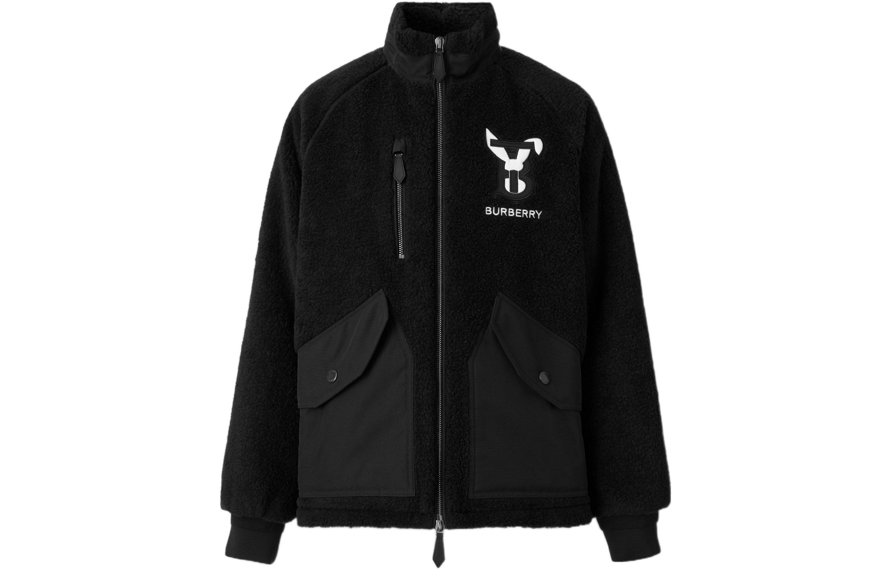 Order Burberry SS23 Lunar New Year Rabbit Patch Zip-Up Jacket Black Mens. 80635721