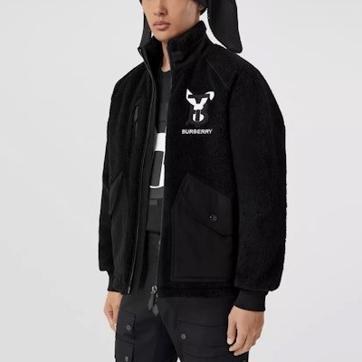 Burberry SS23 Lunar New Year Rabbit Patch Zip-Up Jacket Black Mens. 80635721 Sizing Burberry SS23 Lunar New Year Rabbit Patch Zip-Up Jacket Black Mens. 80635721