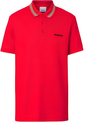Burberry SS23 Men’s Red Short Sleeve Polo Shirt with Iconic Stripe Design. 80092811 Buy Burberry SS23 Men’s Red Short Sleeve Polo Shirt with Iconic Stripe Design. 80092811