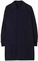 Burberry SS23 Mens Smoky Navy Blue Long Coat with Equestrian Logo Patch. 80674711 Burberry SS23 Mens Smoky Navy Blue Long Coat with Equestrian Logo Patch. 80674711