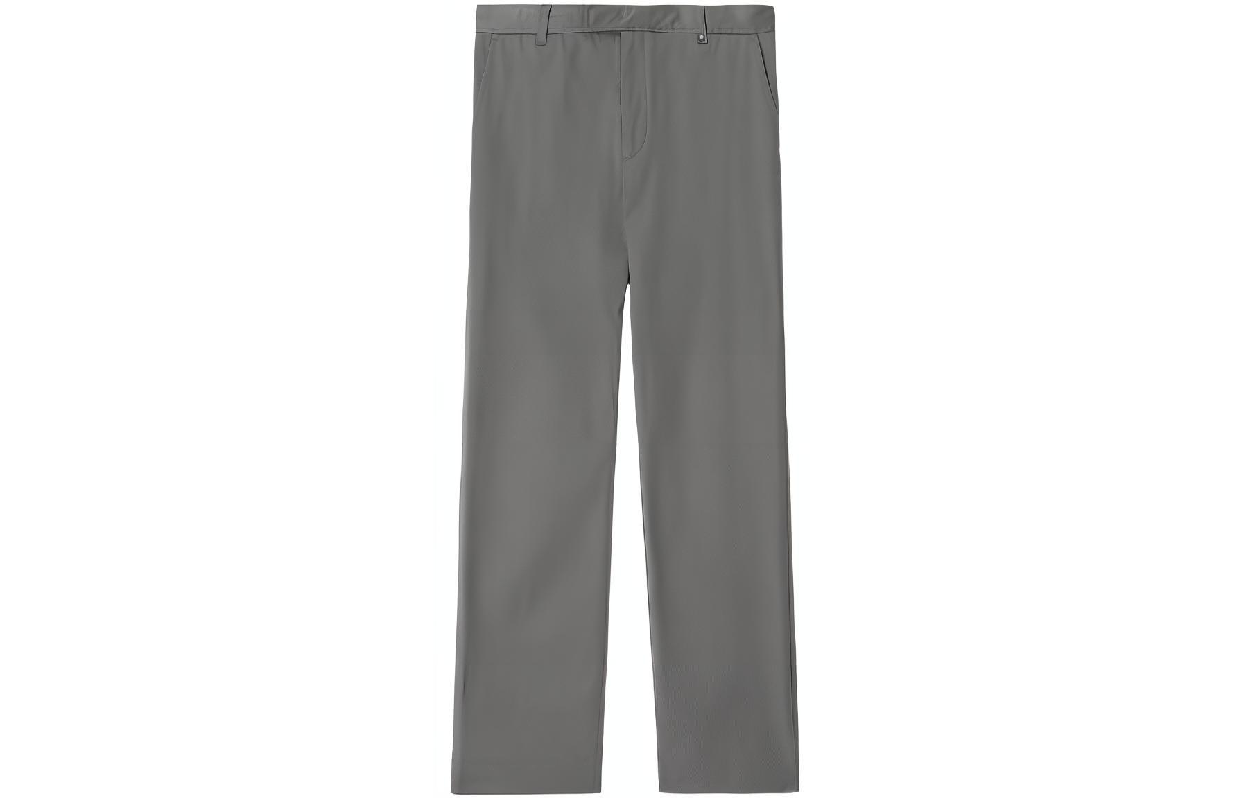 Burberry SS23 Mid-Waist Straight-Leg Zip Casual Pants Flint Gray Men’s. 80640511