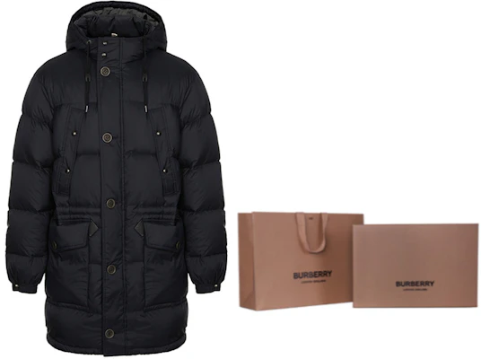 Burberry SS23 Jaket Panjang Outdoor Navy Blue Duck Down Hoodie. 39982411 2