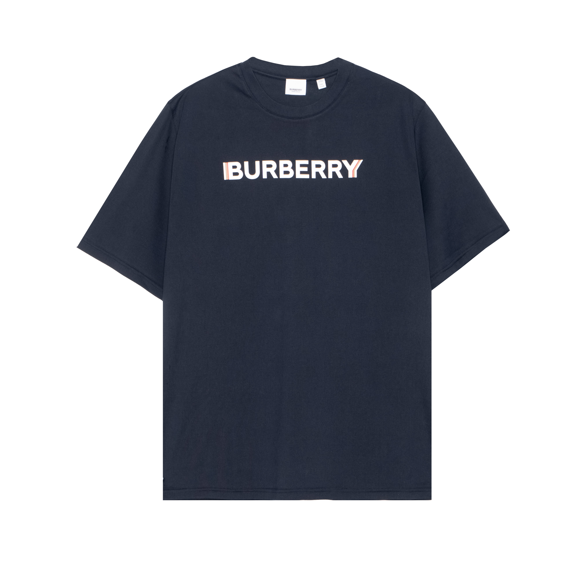 Burberry SS23 Navy Blue Logo Print Crewneck Short Sleeve  T-Shirt 80687961 圖 2