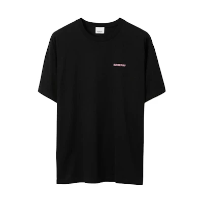 Burberry SS23 Oak Leaf Logo Print Crewneck T-Shirt Black Tee. 80715941