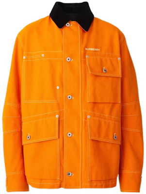 Burberry SS23 Orange Multi-Pocket Button-Up Jacket with Logo Embroidery 80637651 Buy Burberry SS23 Orange Multi-Pocket Button-Up Jacket with Logo Embroidery 80637651