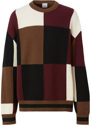 Burberry SS23 Oversized Check Wool Blend Sweater Dark Birch Brown. 80622531 Order Burberry SS23 Oversized Check Wool Blend Sweater Dark Birch Brown. 80622531
