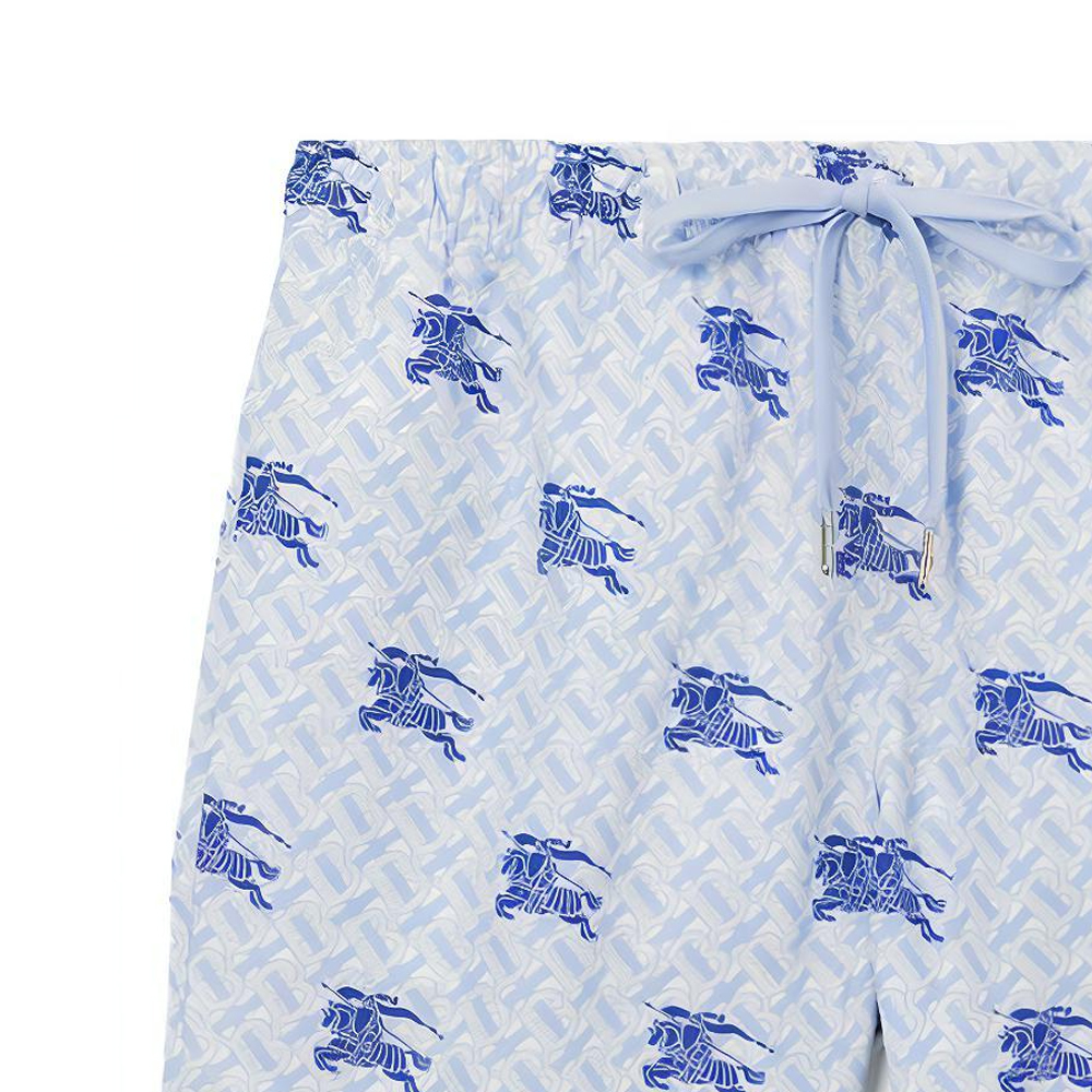 Burberry SS23 Pattern Print Drawstring Beach Shorts Men’s Blue 80722481 圖 4