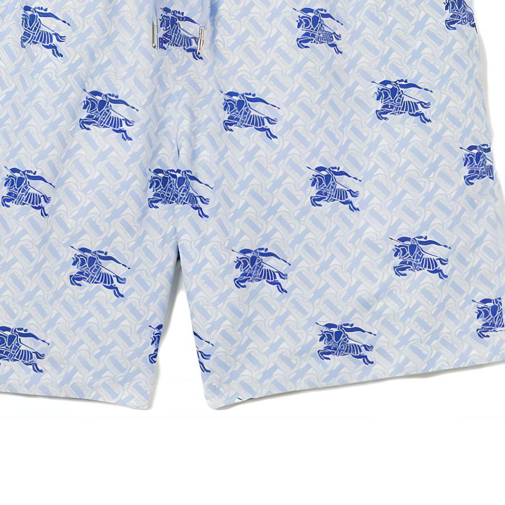 Burberry SS23 Pattern Print Drawstring Beach Shorts Men’s Blue 80722481 圖 6