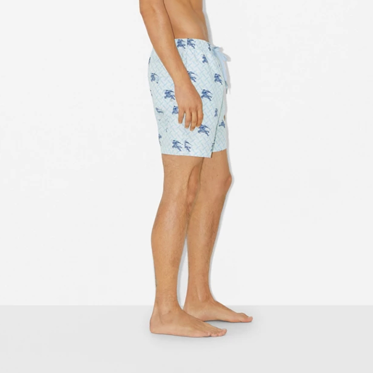 Burberry SS23 Pattern Print Drawstring Beach Shorts Men’s Blue 80722481 圖 7