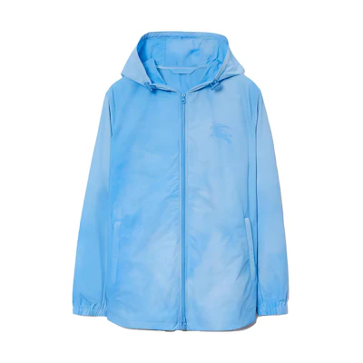Burberry SS23 Pattern Print Loose Fit Hooded Jacket Light Blue 80716061