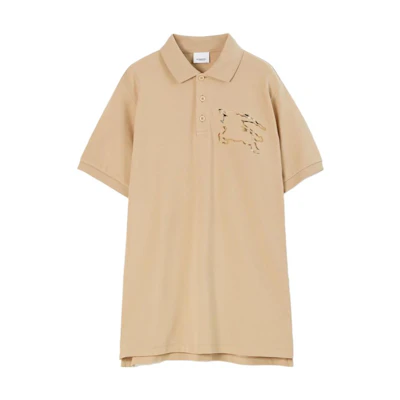Burberry SS23 Pattern Print Short-Sleeve Pullover Polo Shirt Brown 80727041