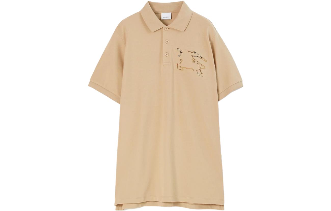 Order Burberry SS23 Pattern Print Short-Sleeve Pullover Polo Shirt Brown 80727041