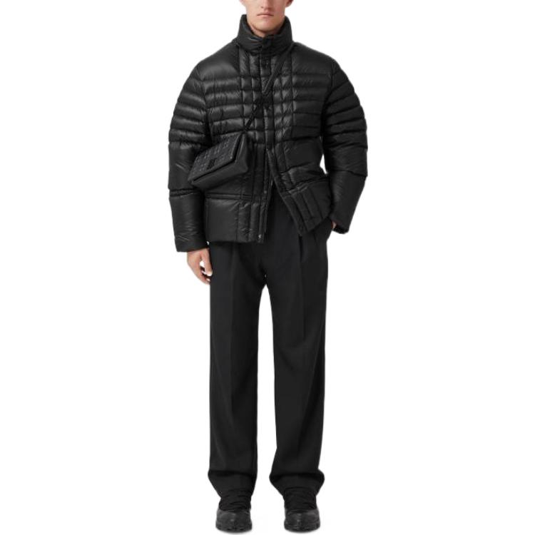 Burberry SS23 Quilted Down Jacket with Stand Collar Black  Outerwear. 80584611 圖 3