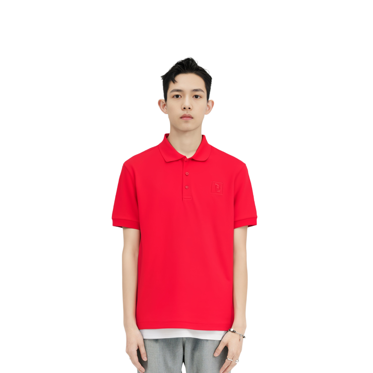 Burberry SS23 Red Logo Print Short Sleeve Polo Shirt Men. 80530241 圖 3
