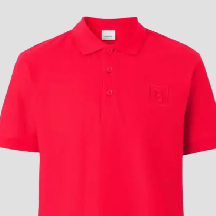 Burberry SS23 Red Logo Print Short Sleeve Polo Shirt Men. 80530241 圖 4