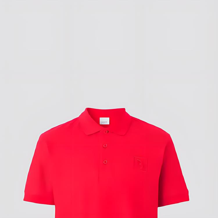 Burberry SS23 Red Logo Print Short Sleeve Polo Shirt Men. 80530241 圖 5